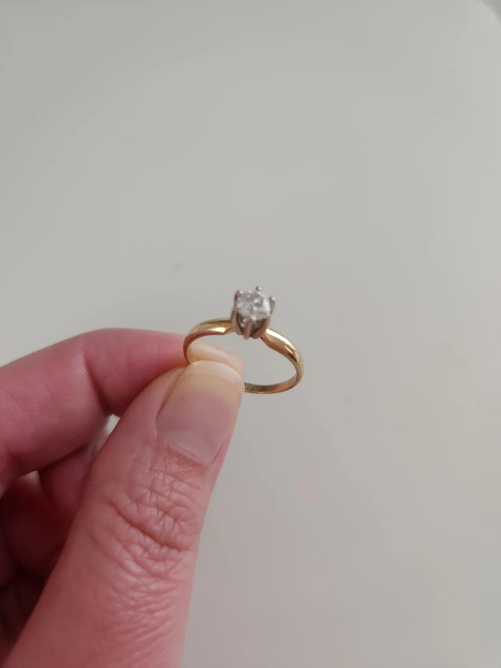 Classic Gold Solitaire Diamond Ring